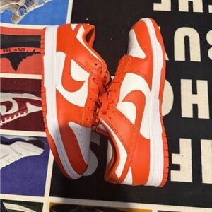 Nike Bold Orange and White Athletic Shoes